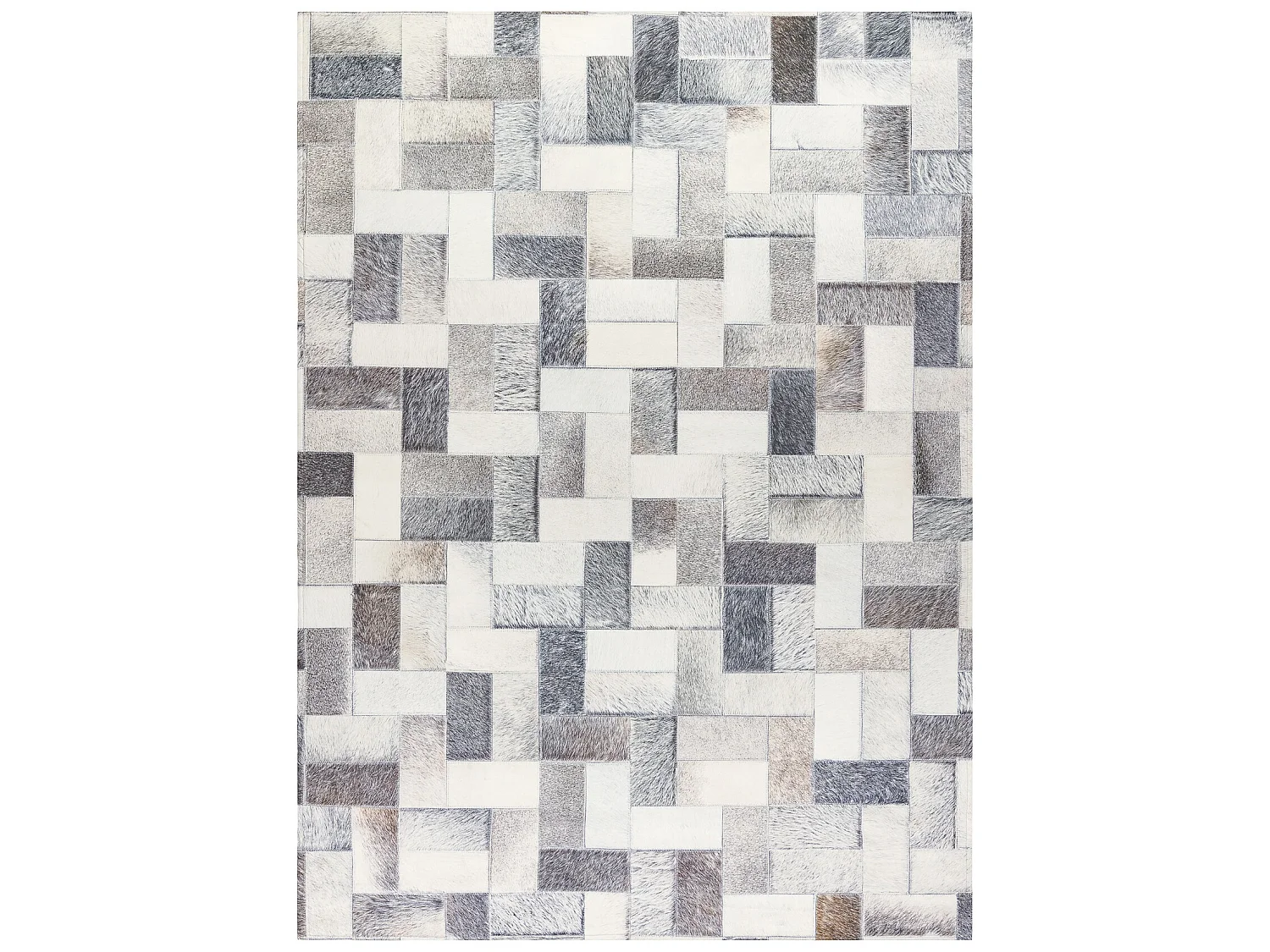 Tapijt PATCHWORK 21723 grijs - Koeienhuid, planken 160x230 cm