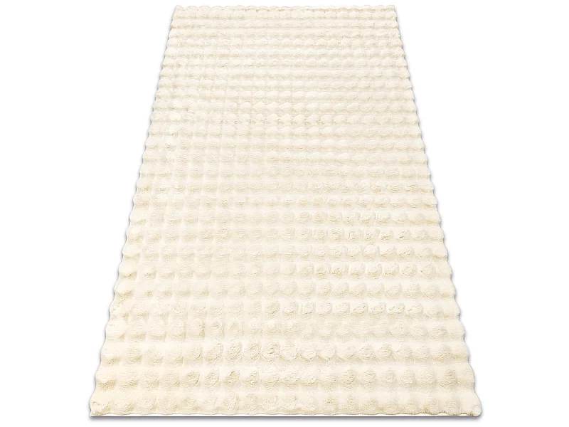 Teppich BUBBLE elfenbein 12 IMITATION VON KANINCHENFELL 3D - strukture 200x290 cm