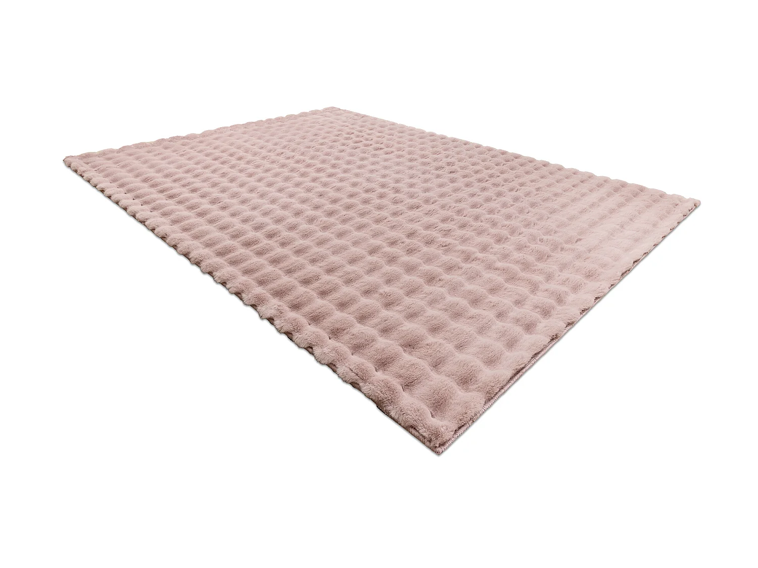 Tapis BUBBLE poudré 45 IMITATION DE FOURRURE DE LAPIN 3D structurel 140x190 cm