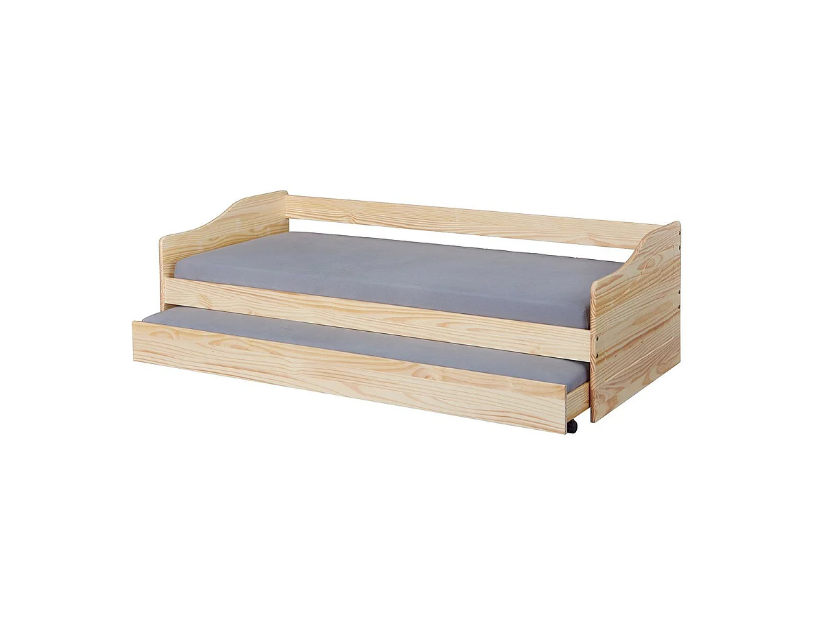 Lit Enfant Gigogne "Léana" 90x200cm Naturel