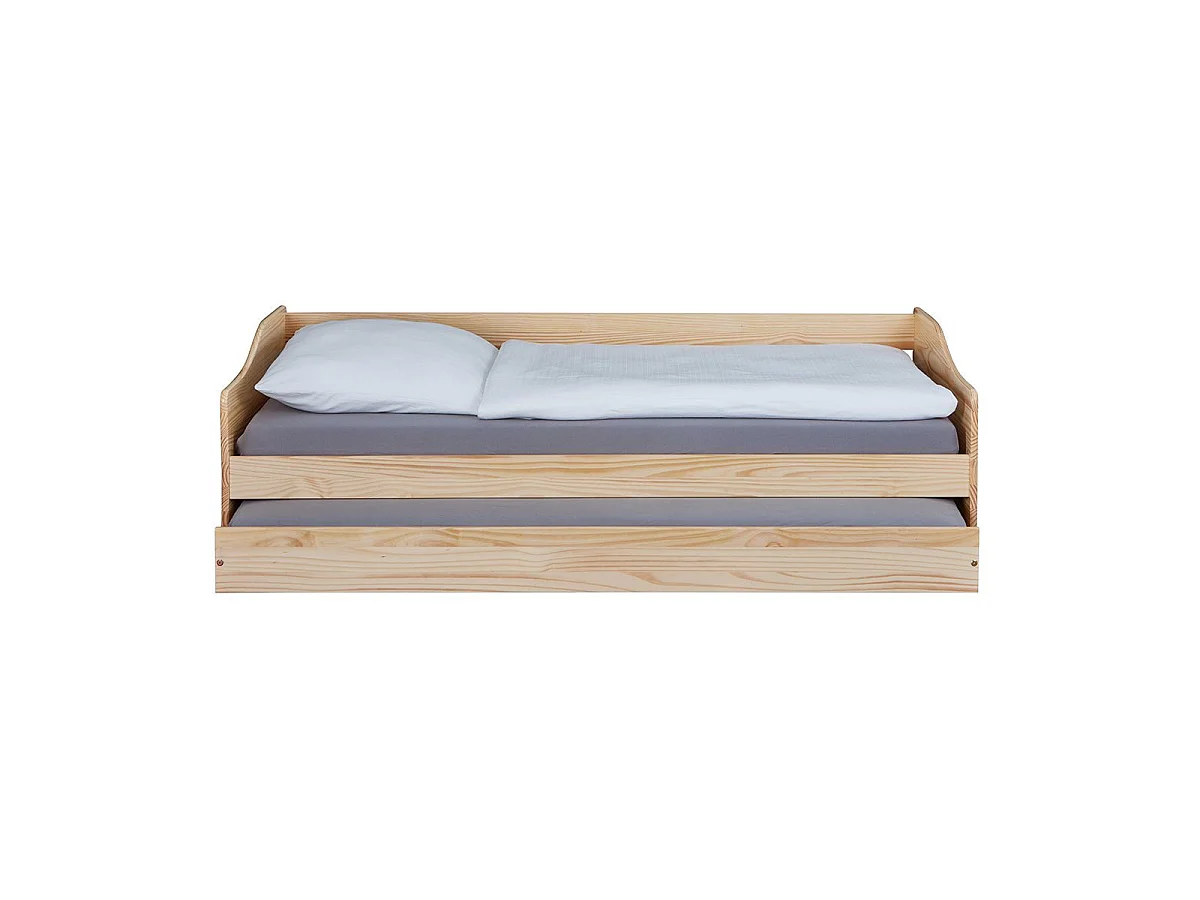 Lit Enfant Gigogne "Léana" 90x200cm Naturel