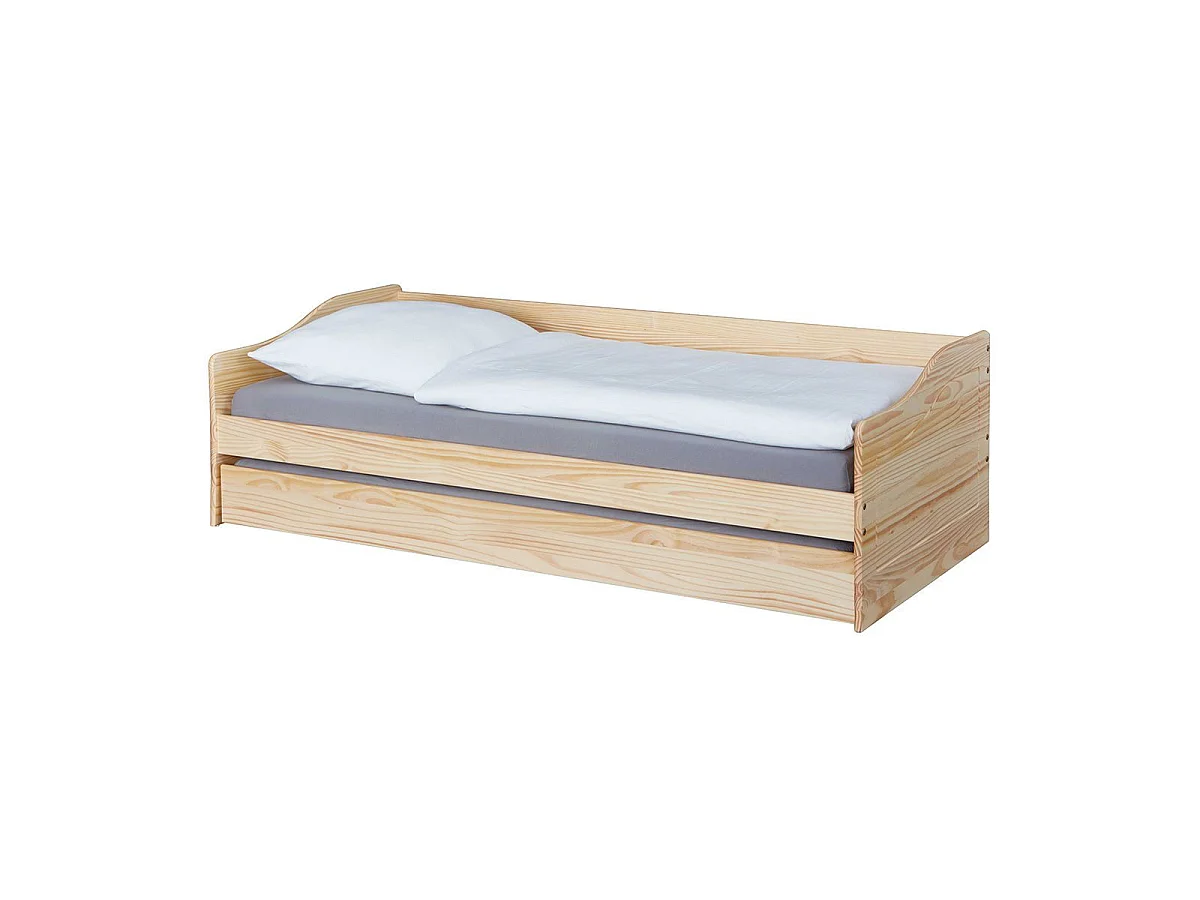 Lit Enfant Gigogne "Léana" 90x200cm Naturel