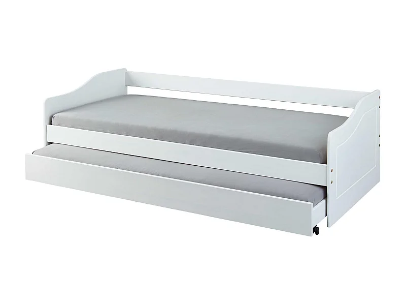 Lit Enfant Gigogne "Léana" 90x200cm Blanc