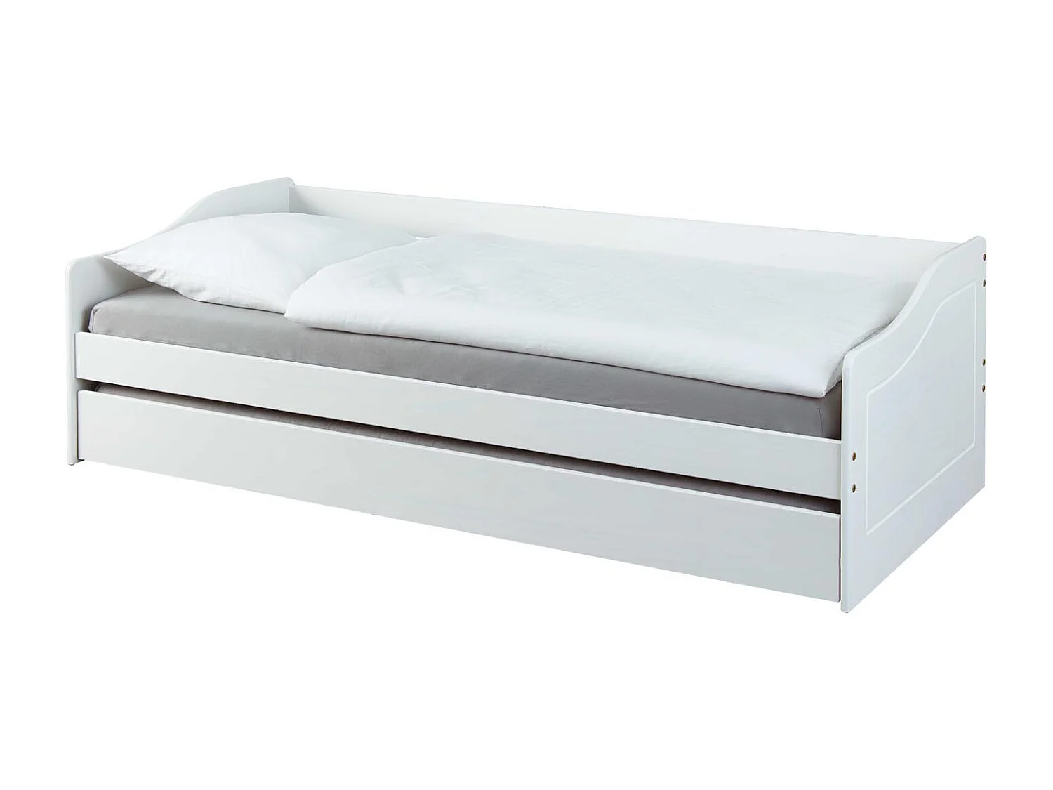 Lit Enfant Gigogne "Léana" 90x200cm Blanc