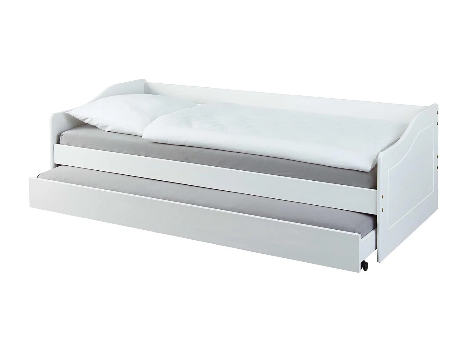 Lit Enfant Gigogne "Léana" 90x200cm Blanc