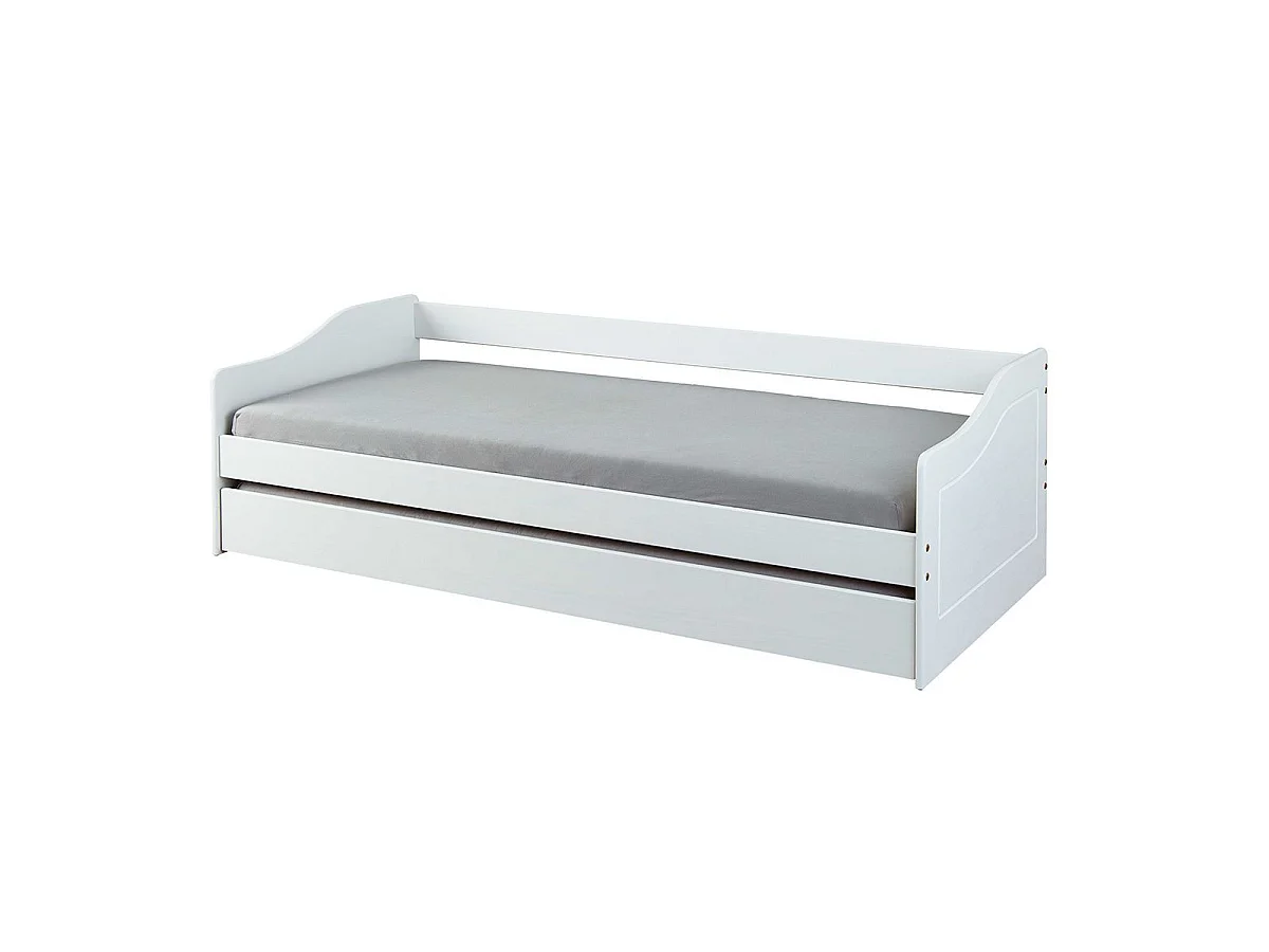 Lit Enfant Gigogne "Léana" 90x200cm Blanc