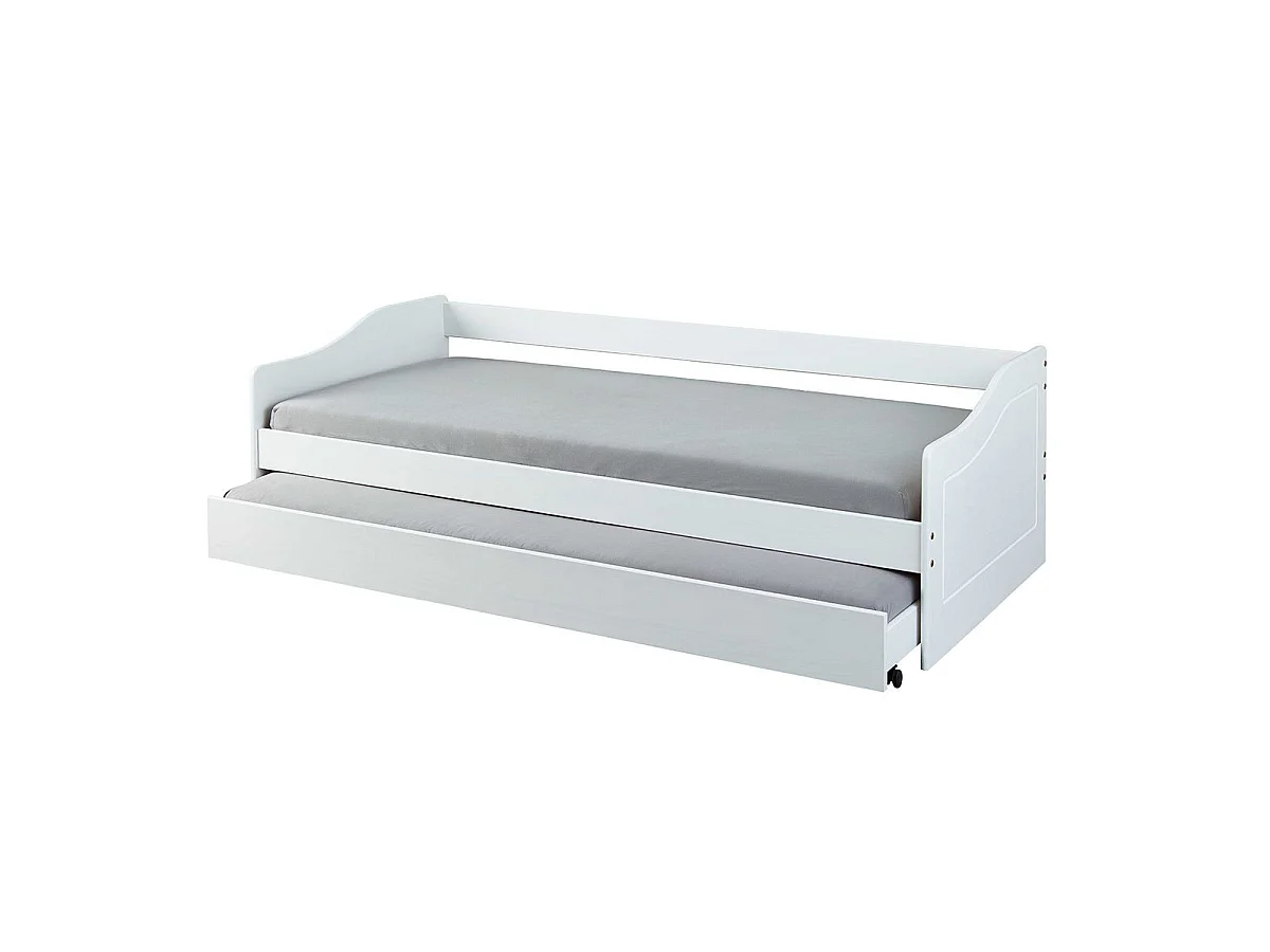 Lit Enfant Gigogne "Léana" 90x200cm Blanc