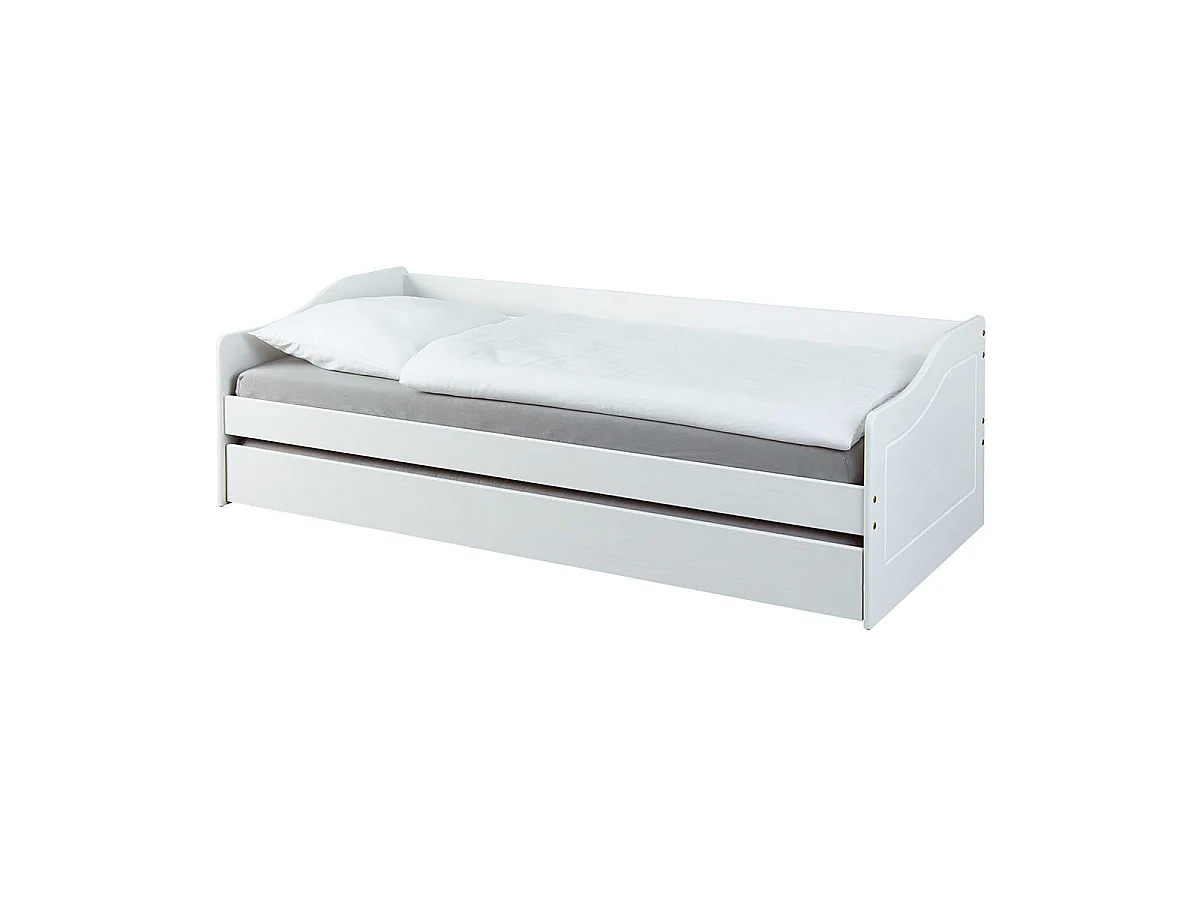 Lit Enfant Gigogne "Léana" 90x200cm Blanc