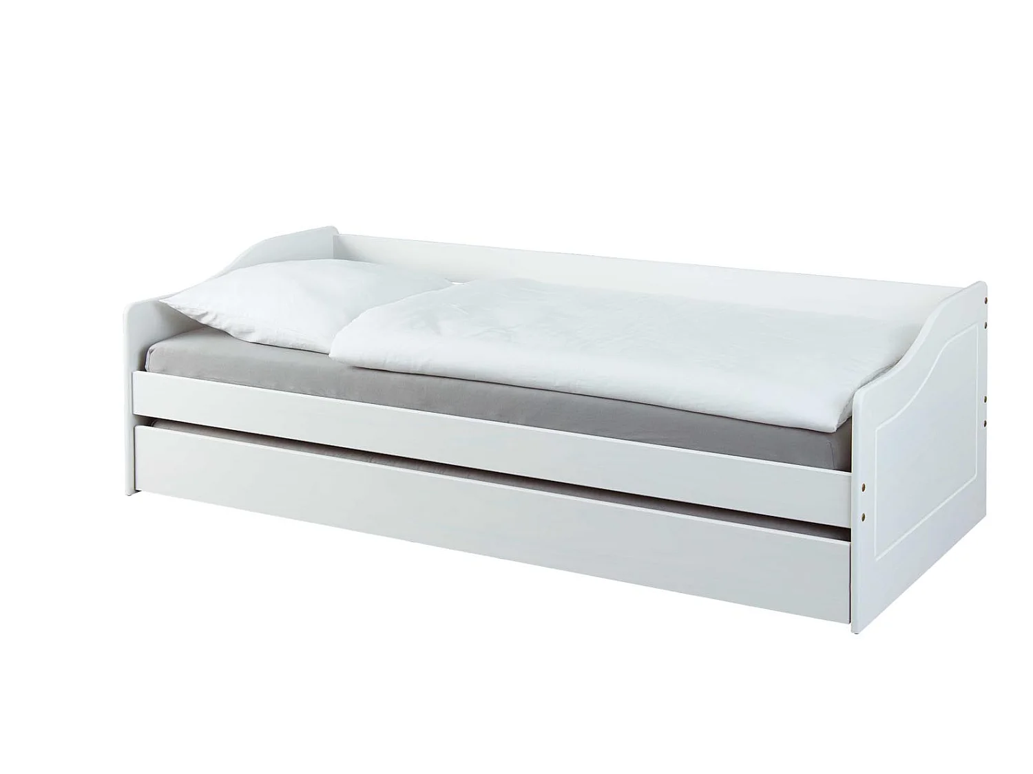 Lit Enfant Gigogne "Léana" 90x200cm Blanc