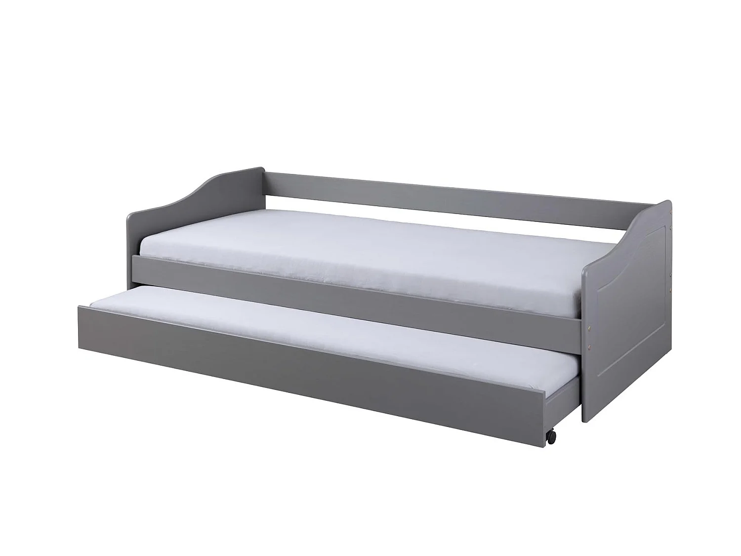Lit Enfant Gigogne "Léana" 90x200cm Gris