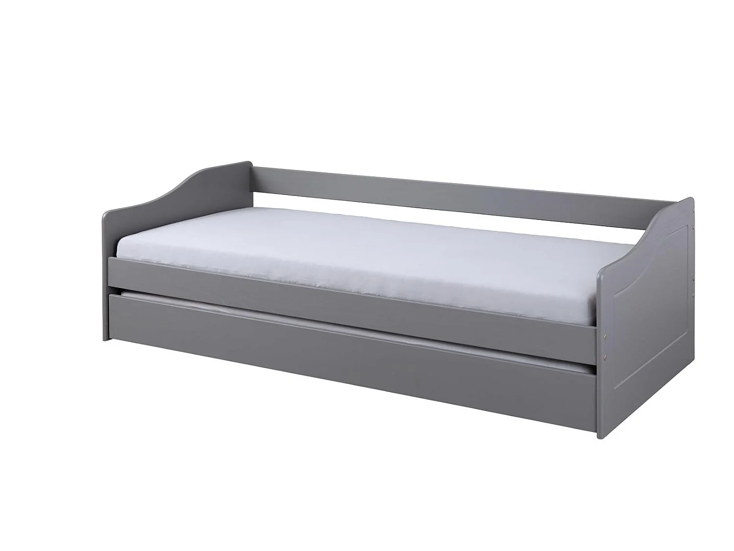 Lit Enfant Gigogne "Léana" 90x200cm Gris