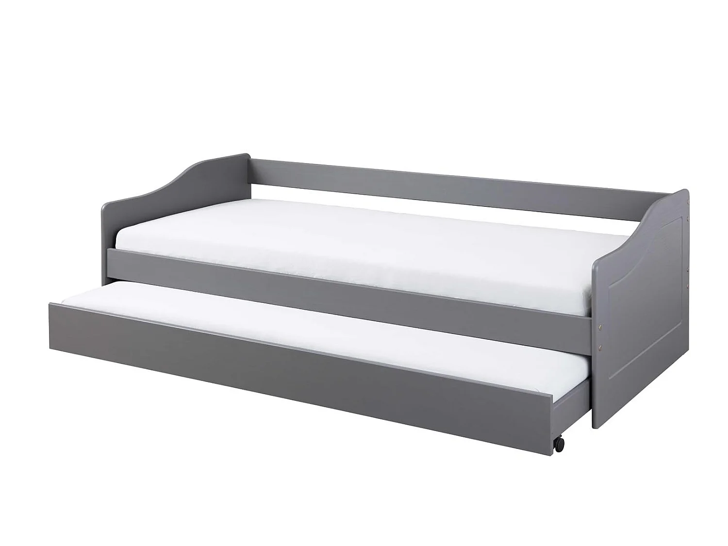 Lit Enfant Gigogne "Léana" 90x200cm Gris