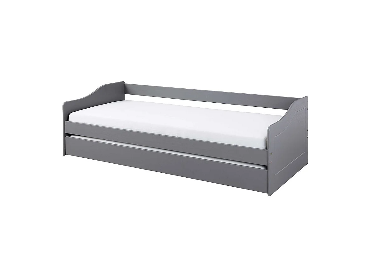 Lit Enfant Gigogne "Léana" 90x200cm Gris