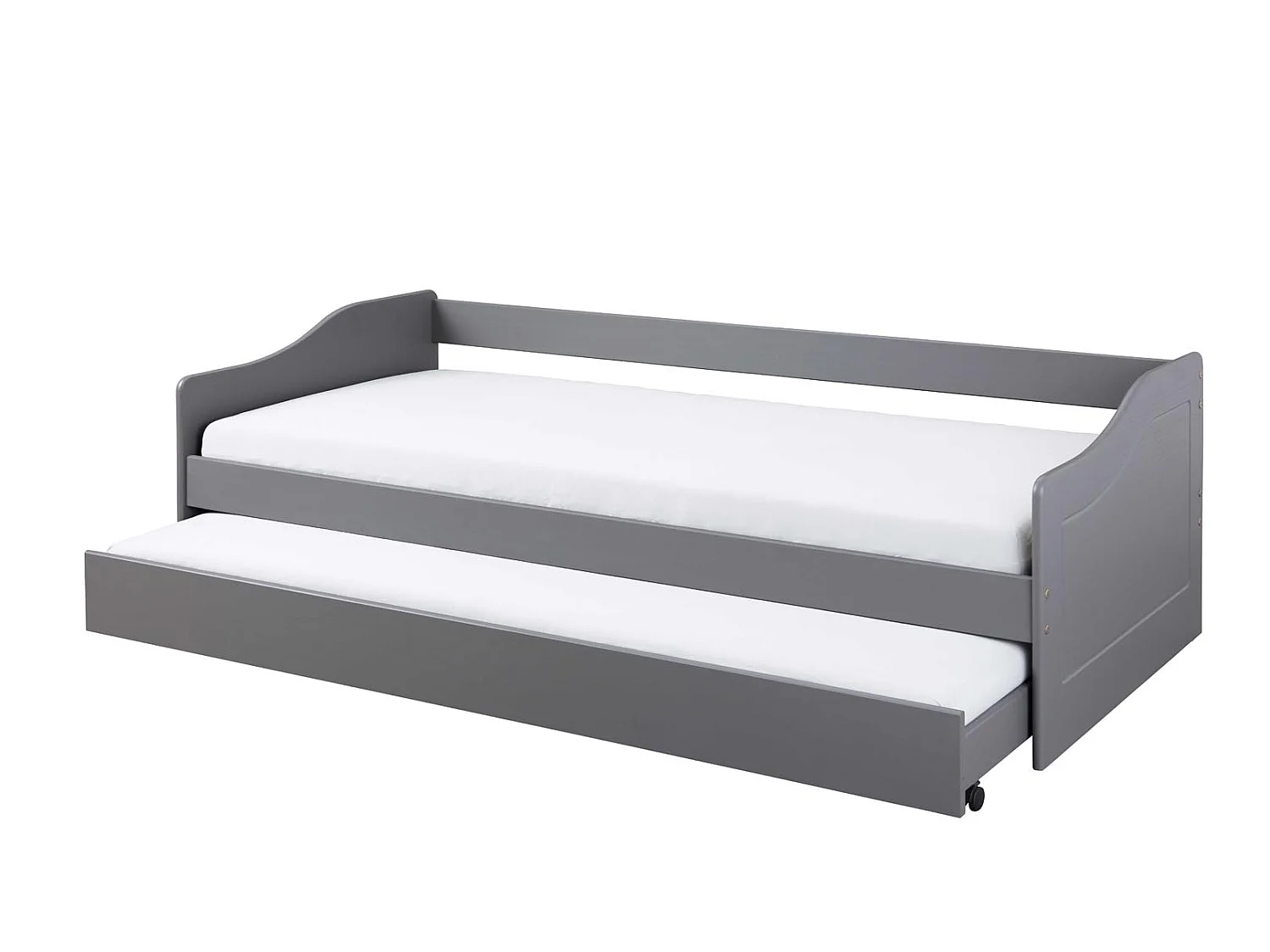 Lit Enfant Gigogne "Léana" 90x200cm Gris
