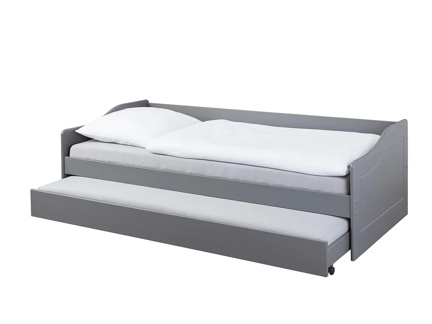 Lit Enfant Gigogne "Léana" 90x200cm Gris