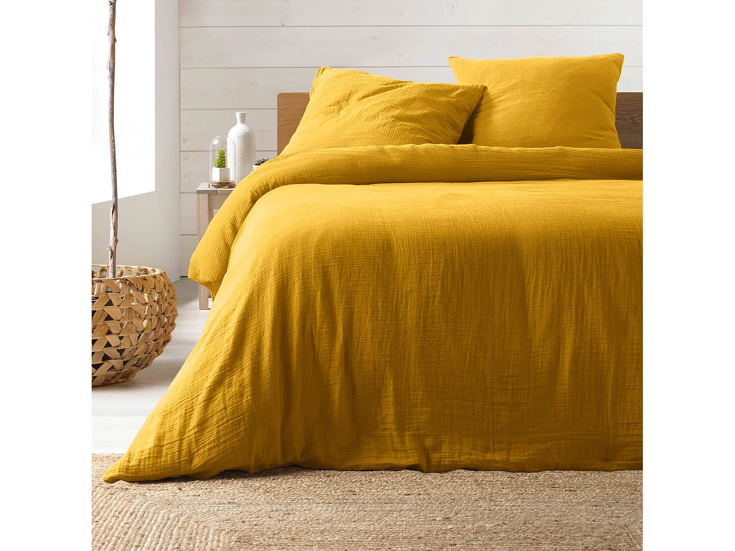 Juego de cama en gasa de algodón 260 x 240 cm