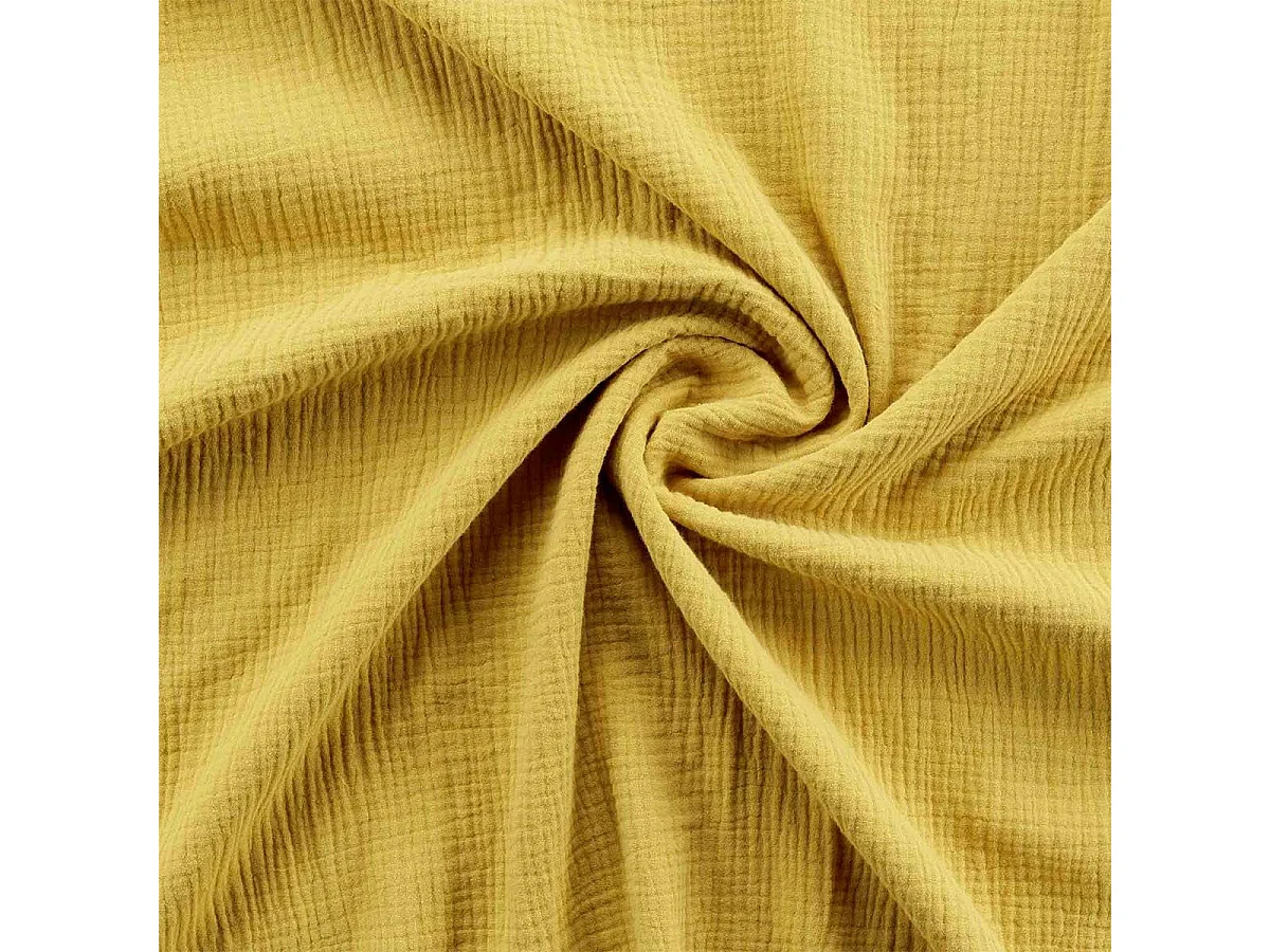 Beddengoed van Katoengaas "Angelia" Geel 260x240cm