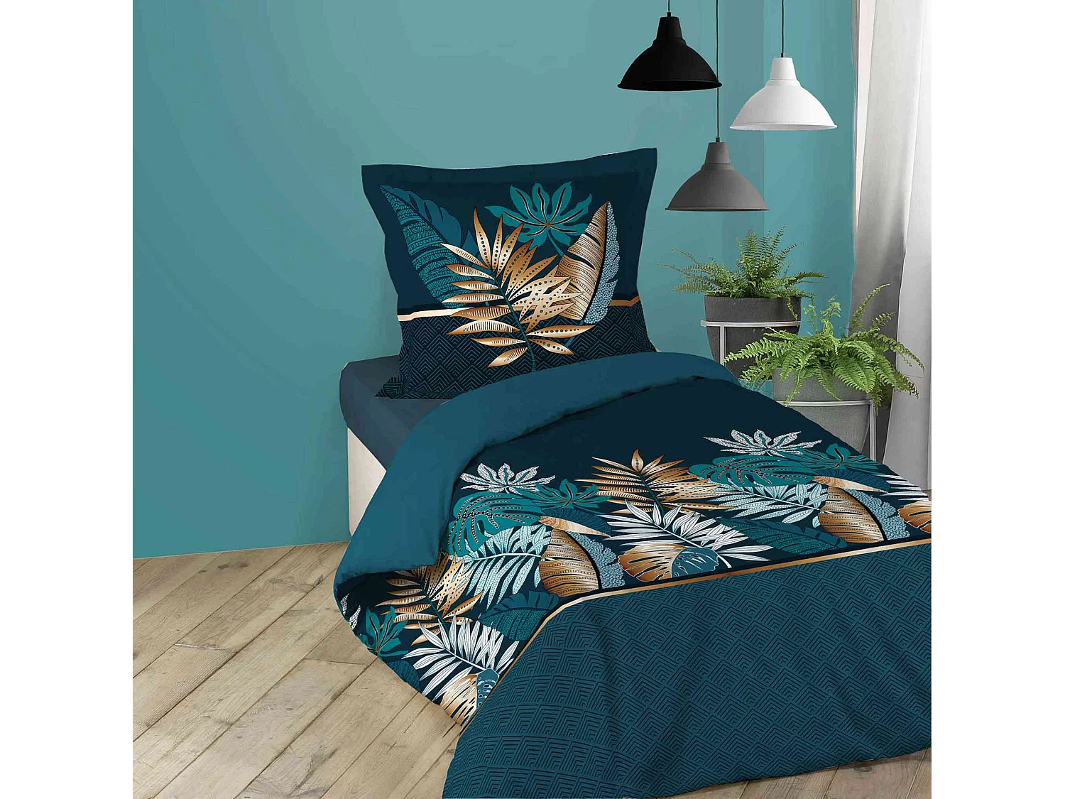 Bettwäsche-Set Alianor Exotische Blätter 240 x 220 cm