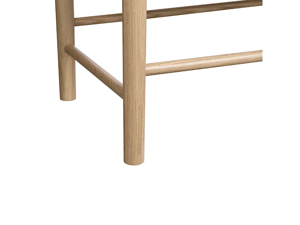 Cahir - Buffet 3 portes en verre trempé et bois L132cm : Couleur - Bois clair