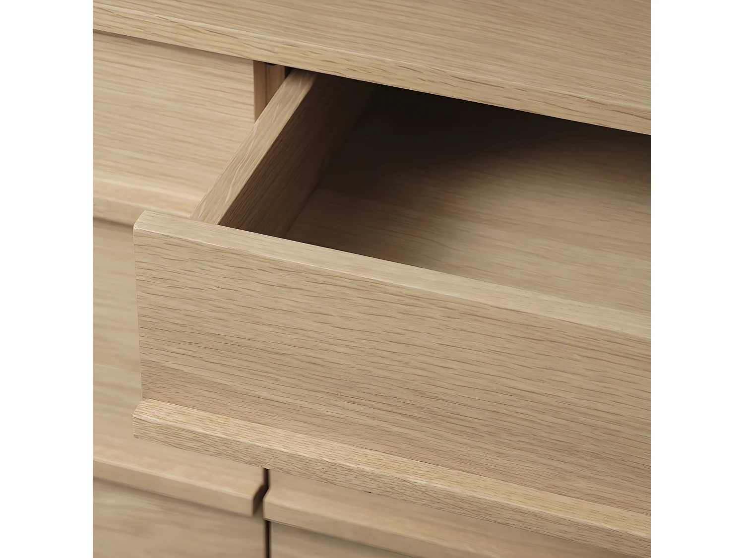 Clane - Buffet 3 portes 1 tiroir en bois L140cm : Couleur - Bois clair