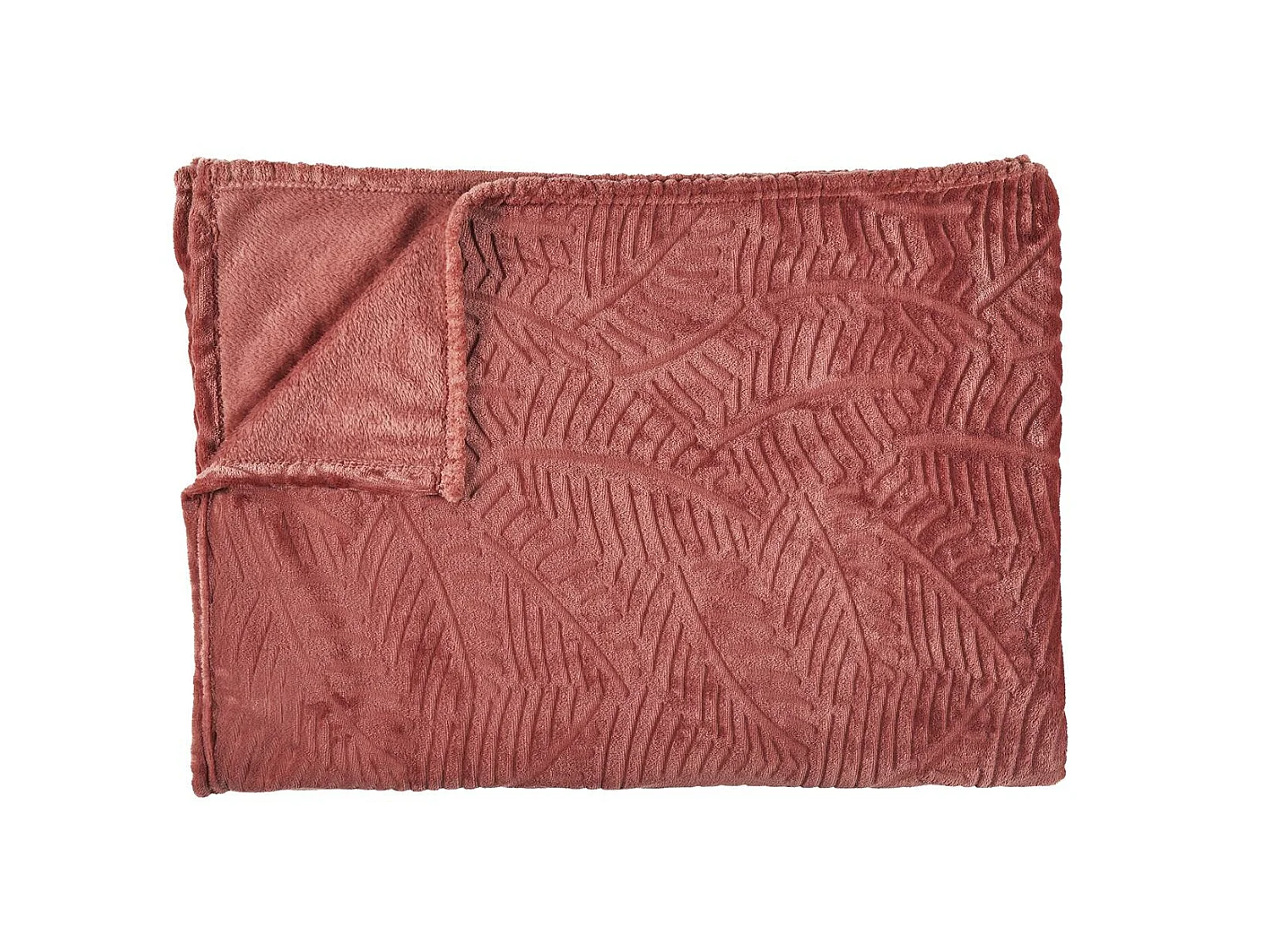 Plaid Flanelle Embosse Gris Clair 120x150cm Rouge