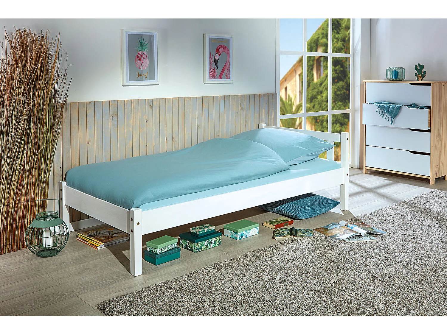 Vicki Bett 90x200 cm weiss lackiert.