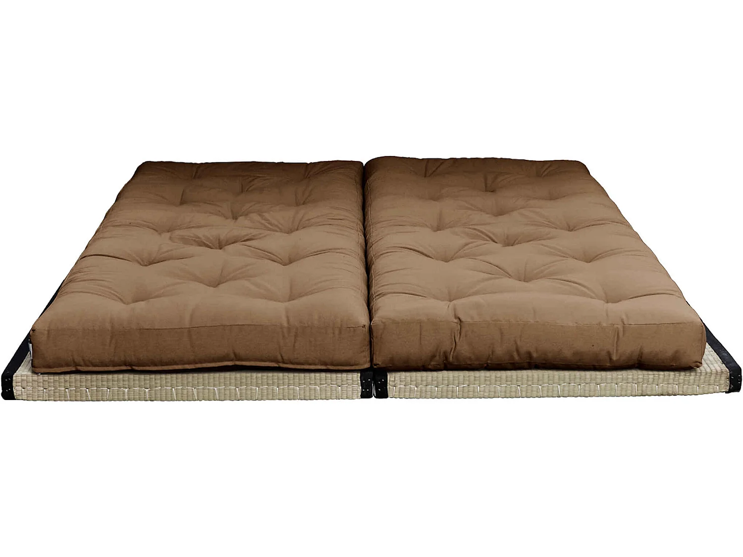 Futon canapé lit 3 places 2x70x200 CHICO marron mocca