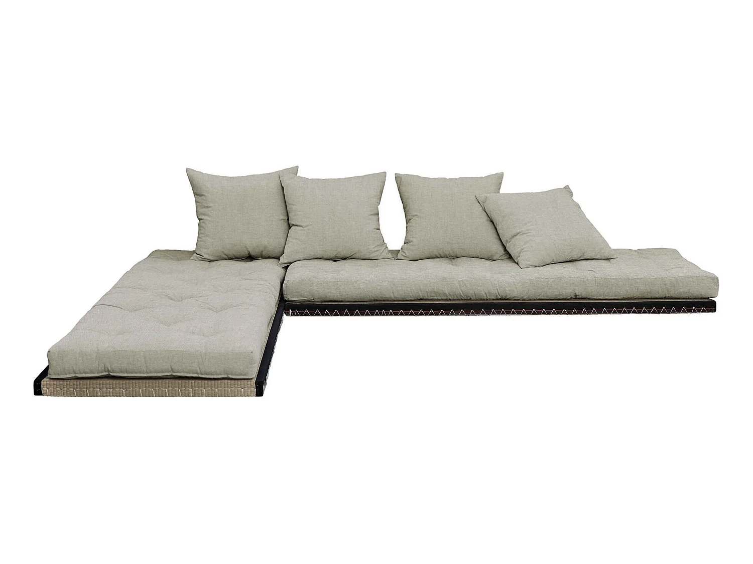 Futon canapé lit 3 places 2x70x200 CHICO lin
