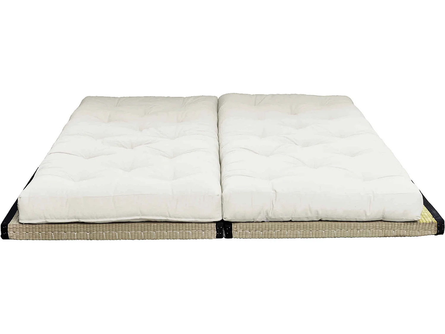 Futon canapé lit 3 places 2x70x200 CHICO écru naturel