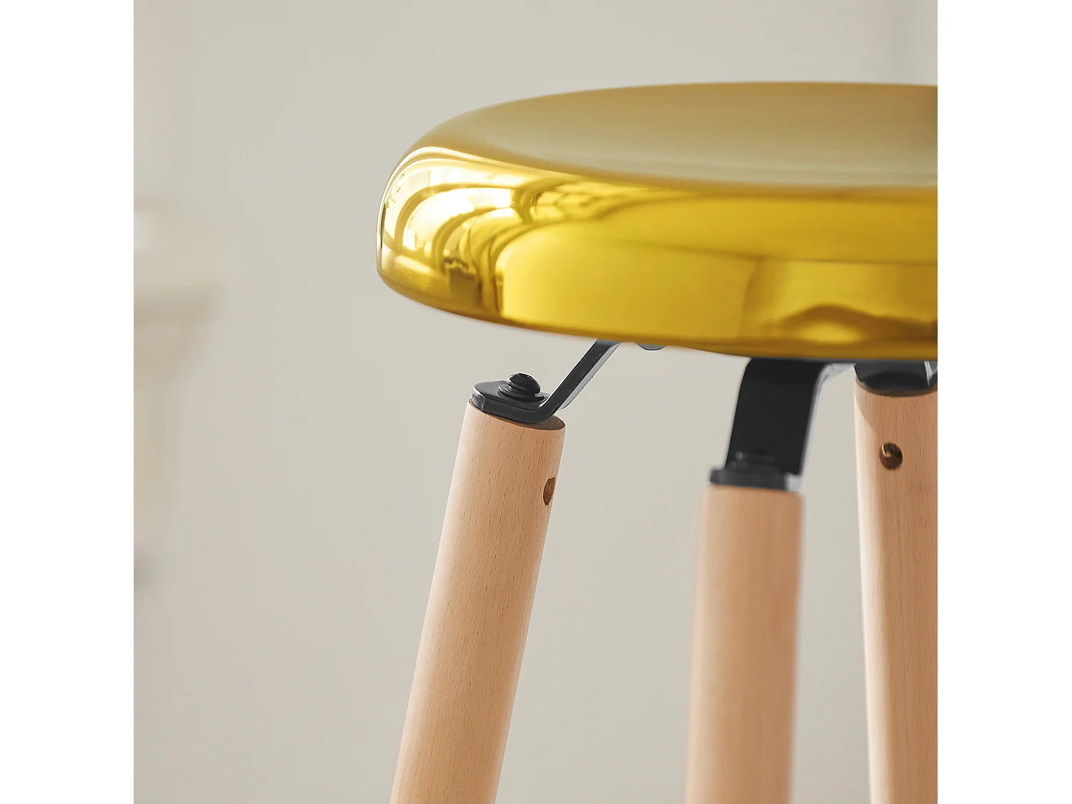 SoBuy Sgabello da bar Sgabello Cucina Alto Sedia da colazione Gambe in faggio, Altezza del Sedile: 73 cm, FST89-G