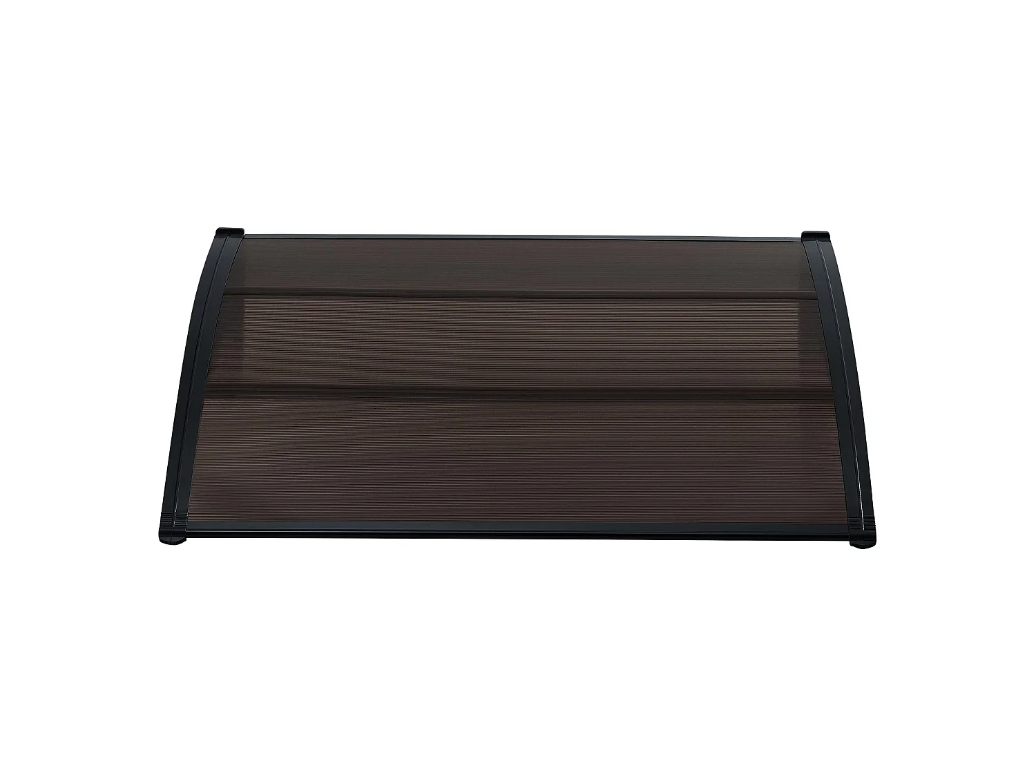 Auvent de porte d'entrée polycarbonate marron 120 x 100 x 0.5 cm 03_0004666