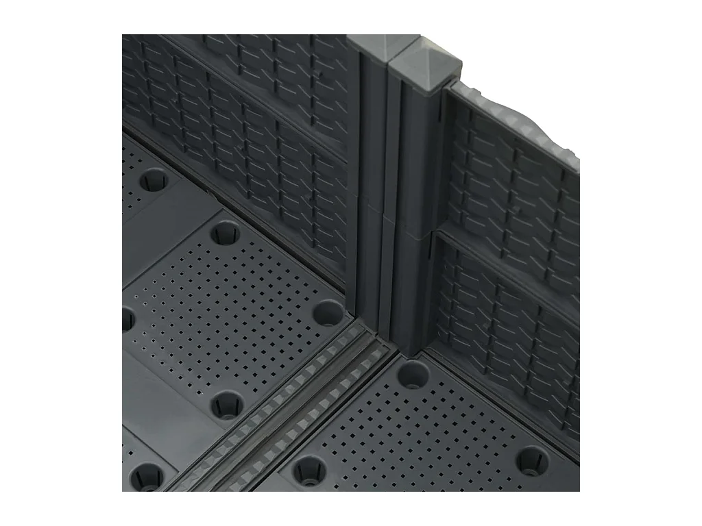 Jardinière lit surélevé plantes grise 80 x 80 x 38 cm 02_0000955