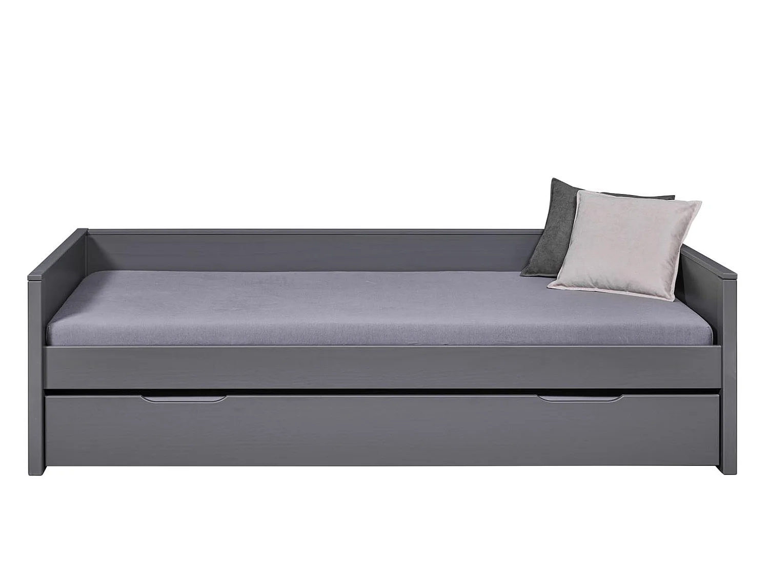 Lit Gigogne 1 Tiroir & Sommier "Dream" 90x200cm Gris