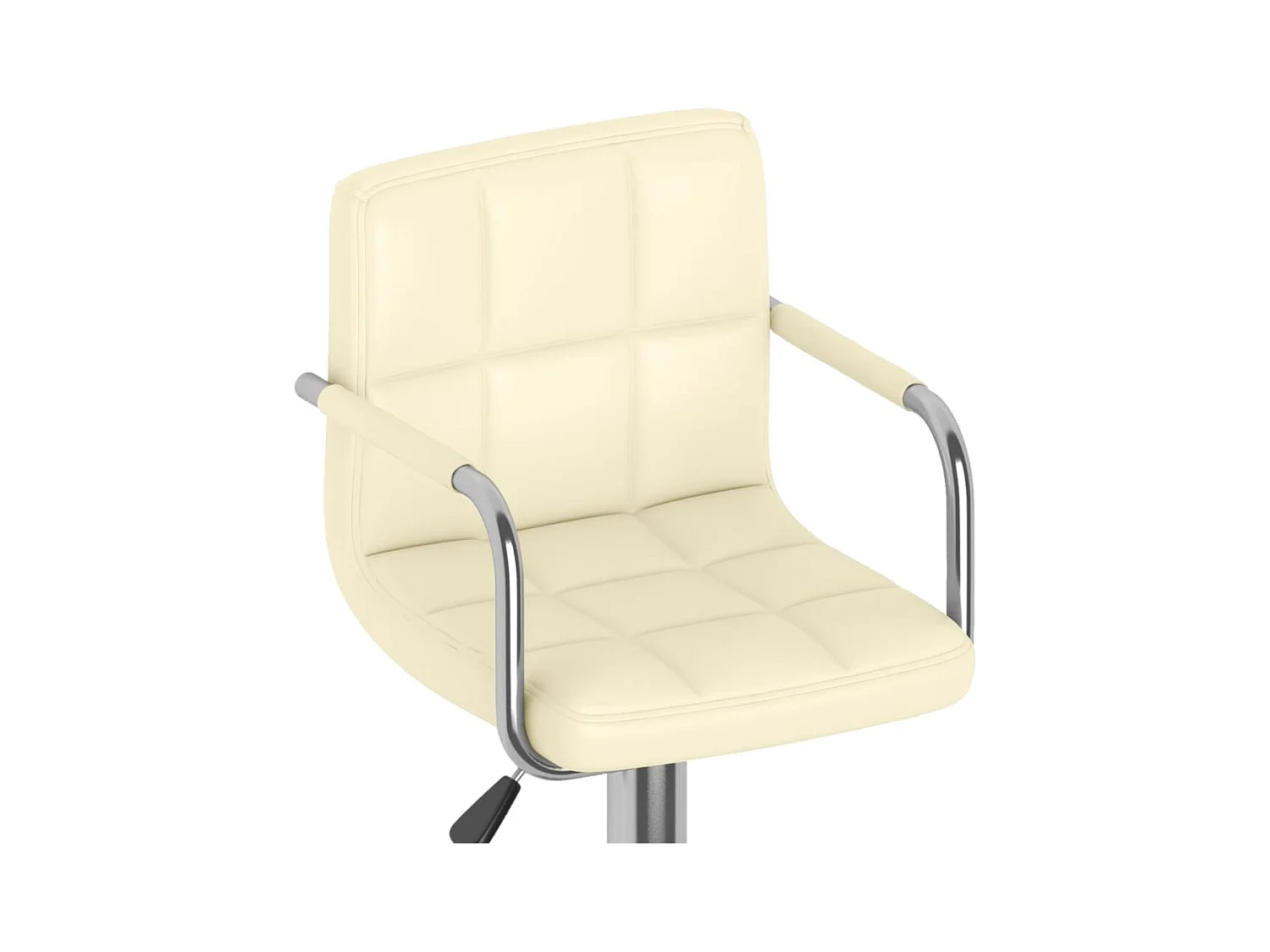 Tabourets de bar lot de 2 crème similicuir