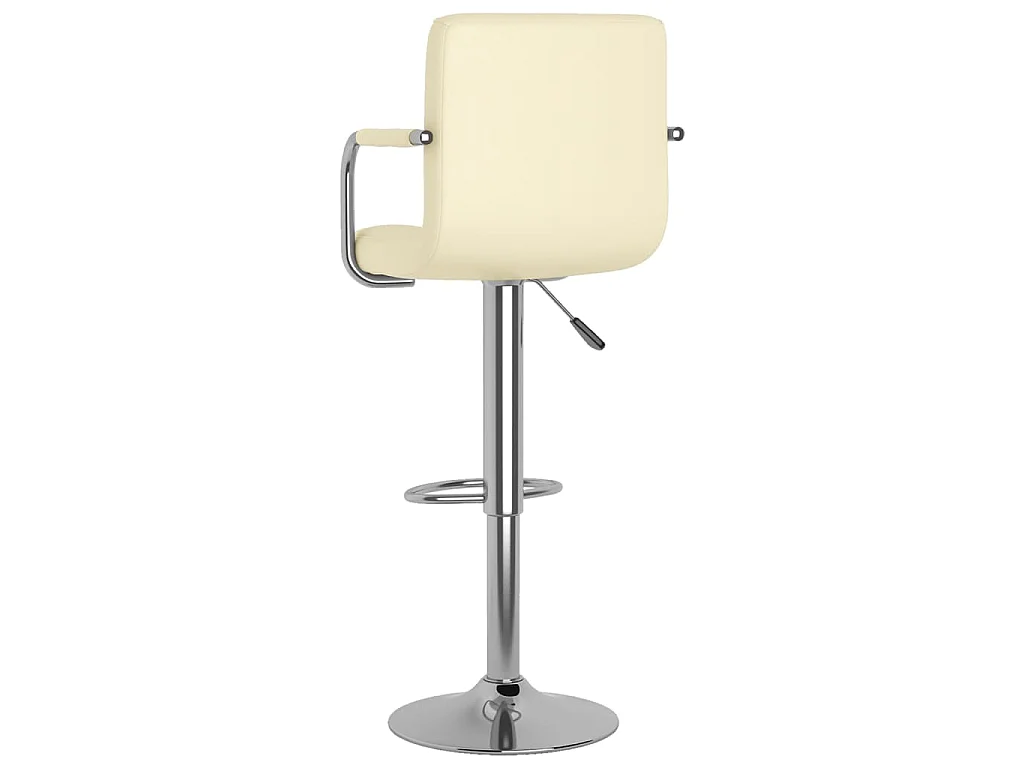 Tabourets de bar lot de 2 crème similicuir