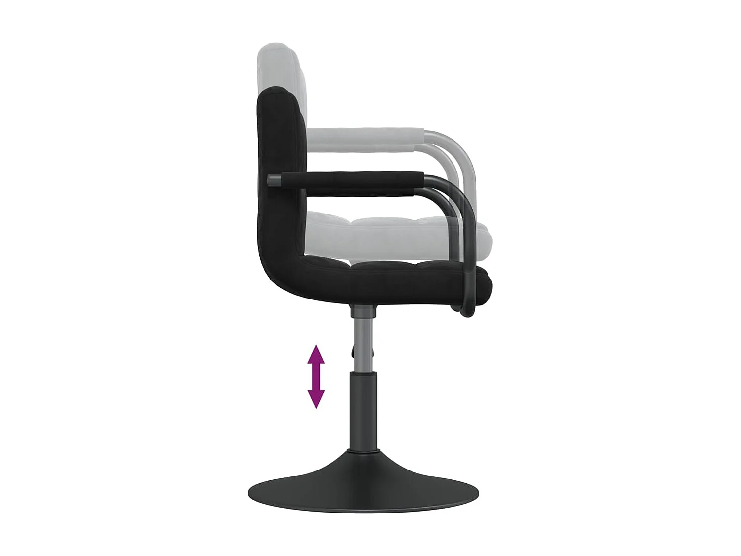 Barhocker Schwarz Samt