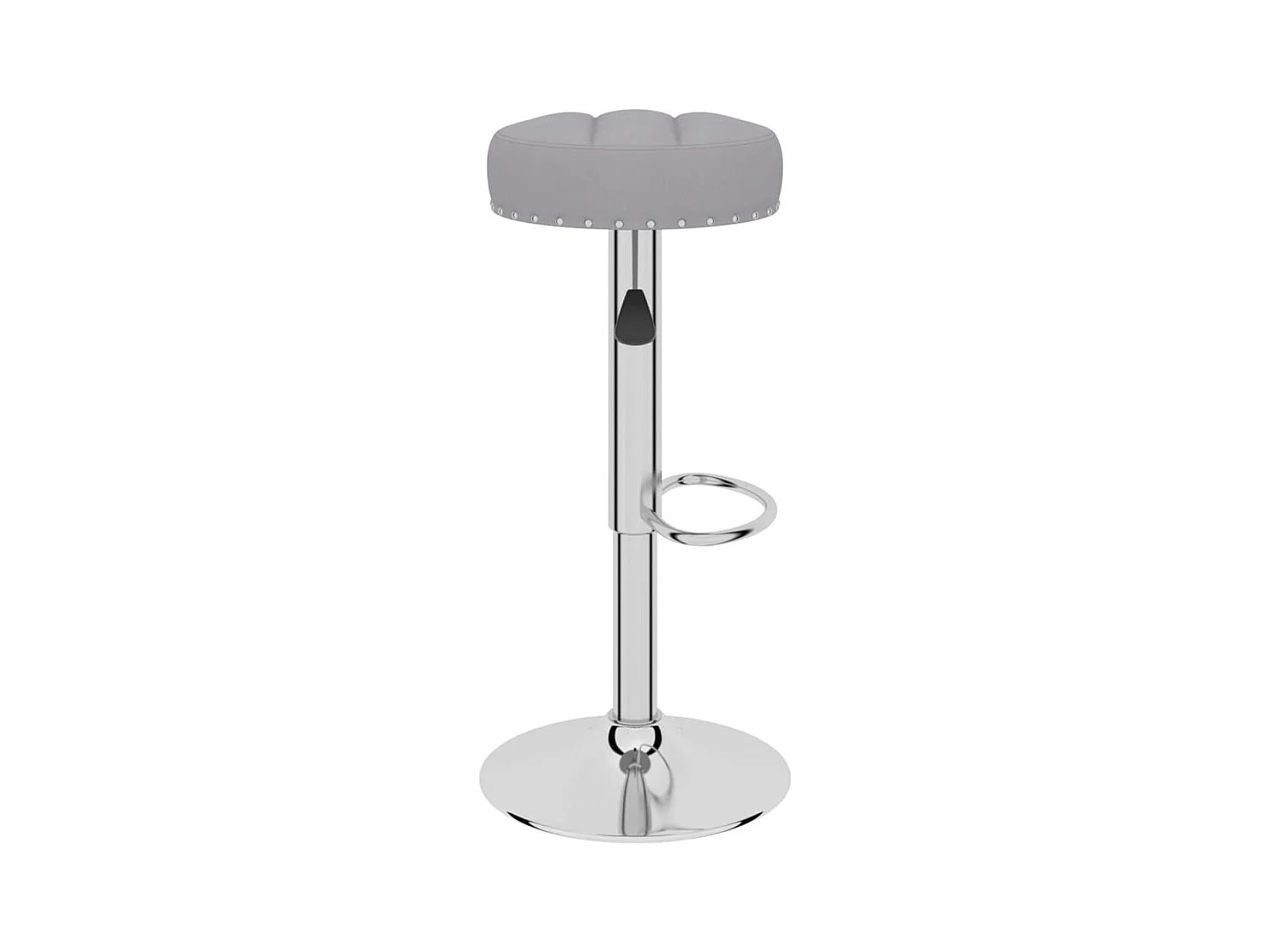 Tabourets de bar lot de 2 gris tissu