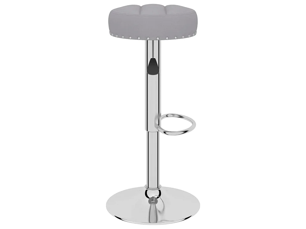 Tabourets de bar lot de 2 gris tissu