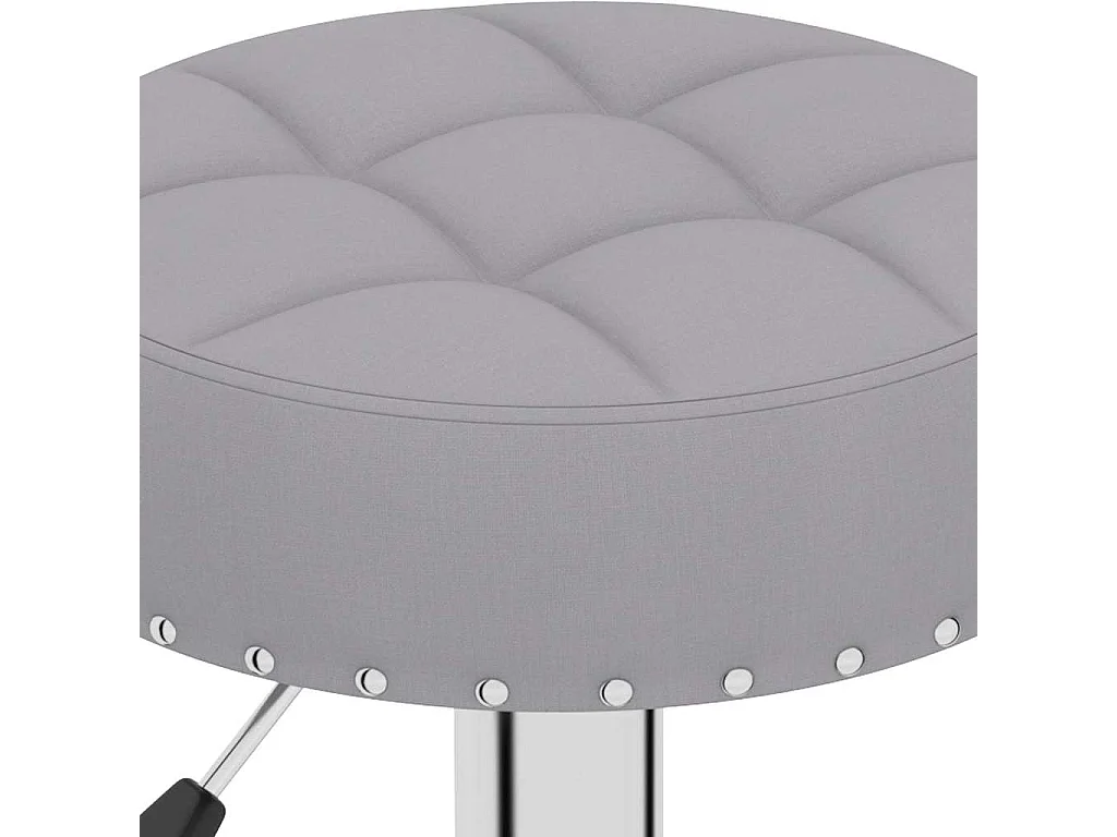 Bancos de bar 2 pcs tecido cinzento