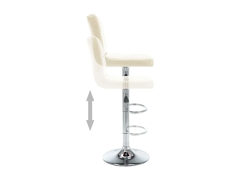 Barhocker 2 Stk. Creme Kunstleder