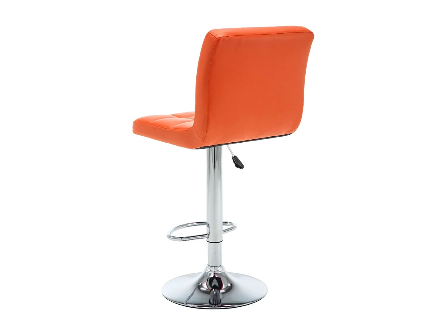 Tabourets de bar lot de 2 orange similicuir