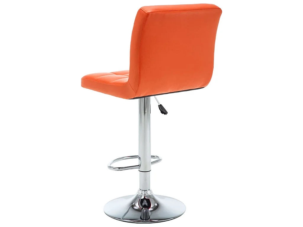 Tabourets de bar lot de 2 orange similicuir