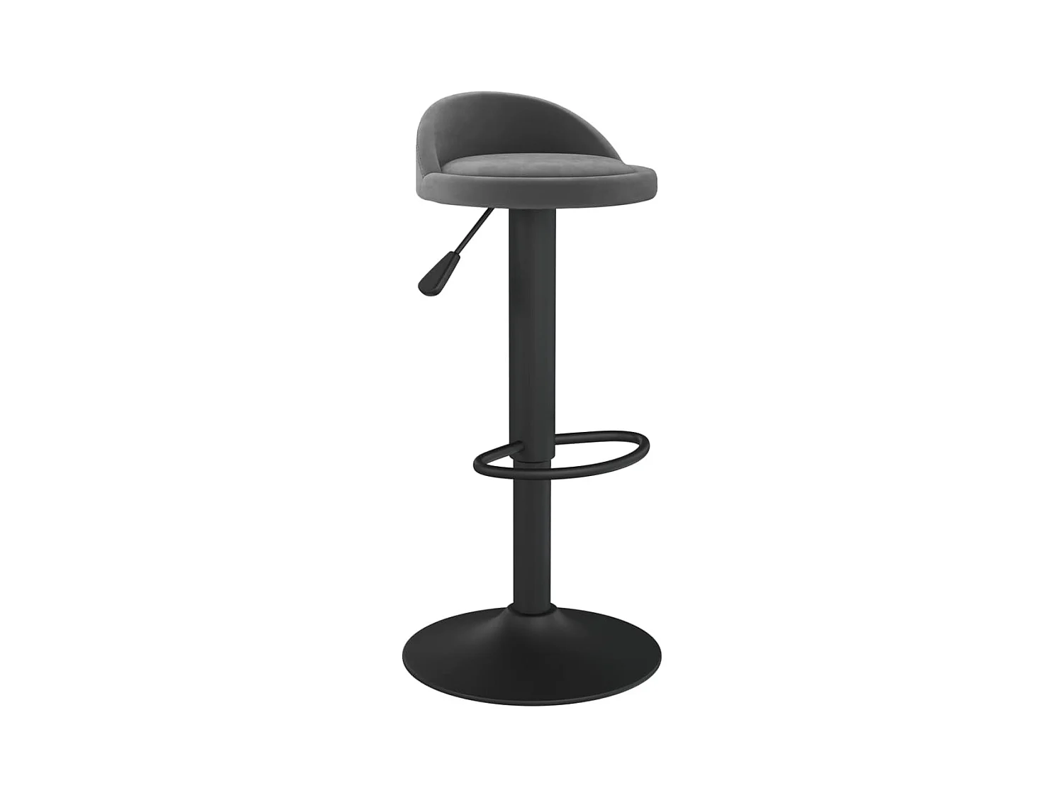 Tabouret de bar Gris foncé Velours