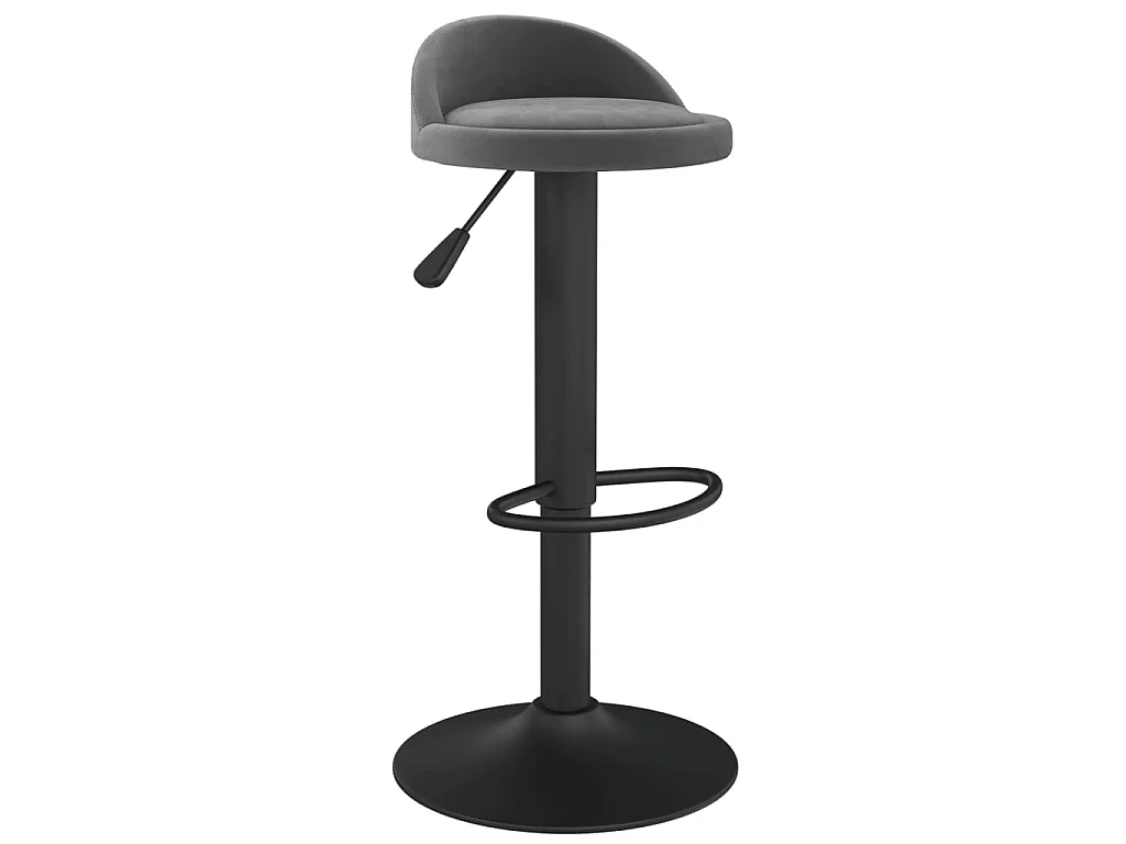 Tabouret de bar Gris foncé Velours
