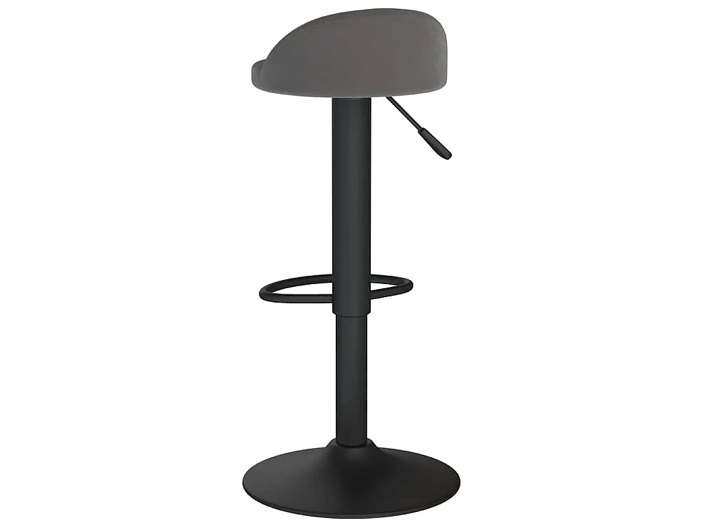 Tabouret de bar Gris foncé Velours