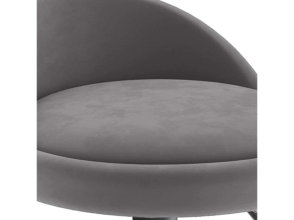 Tabouret de bar Gris foncé Velours