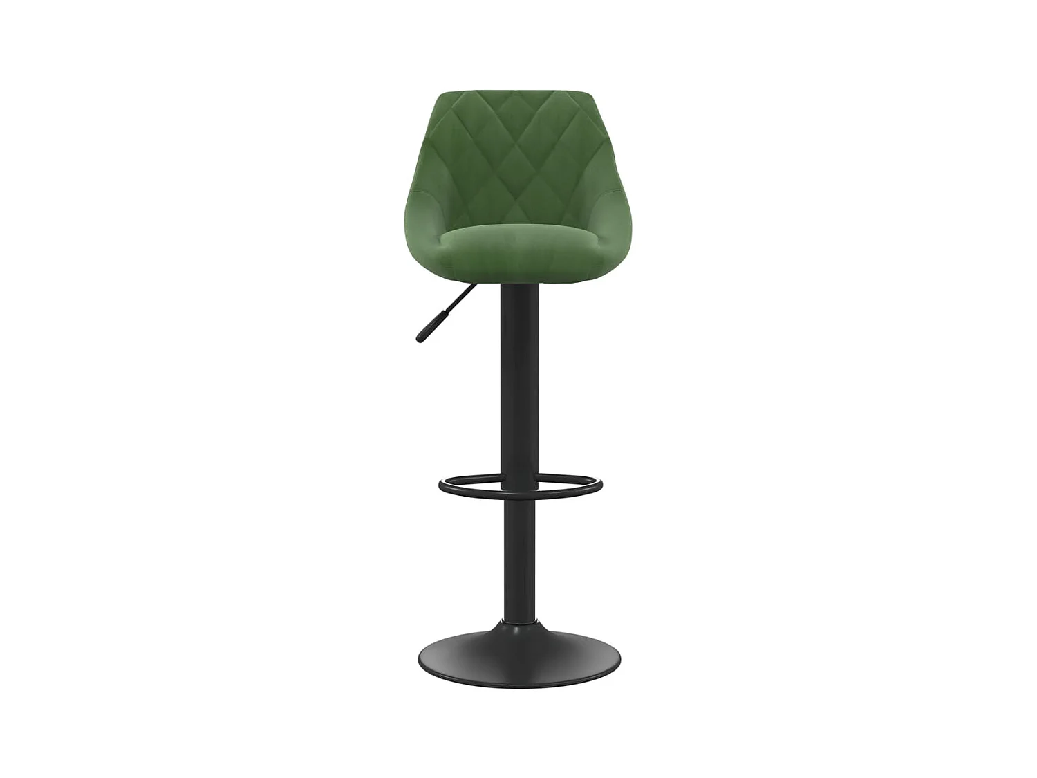 Tabourets de bar lot de 2 vert foncé velours