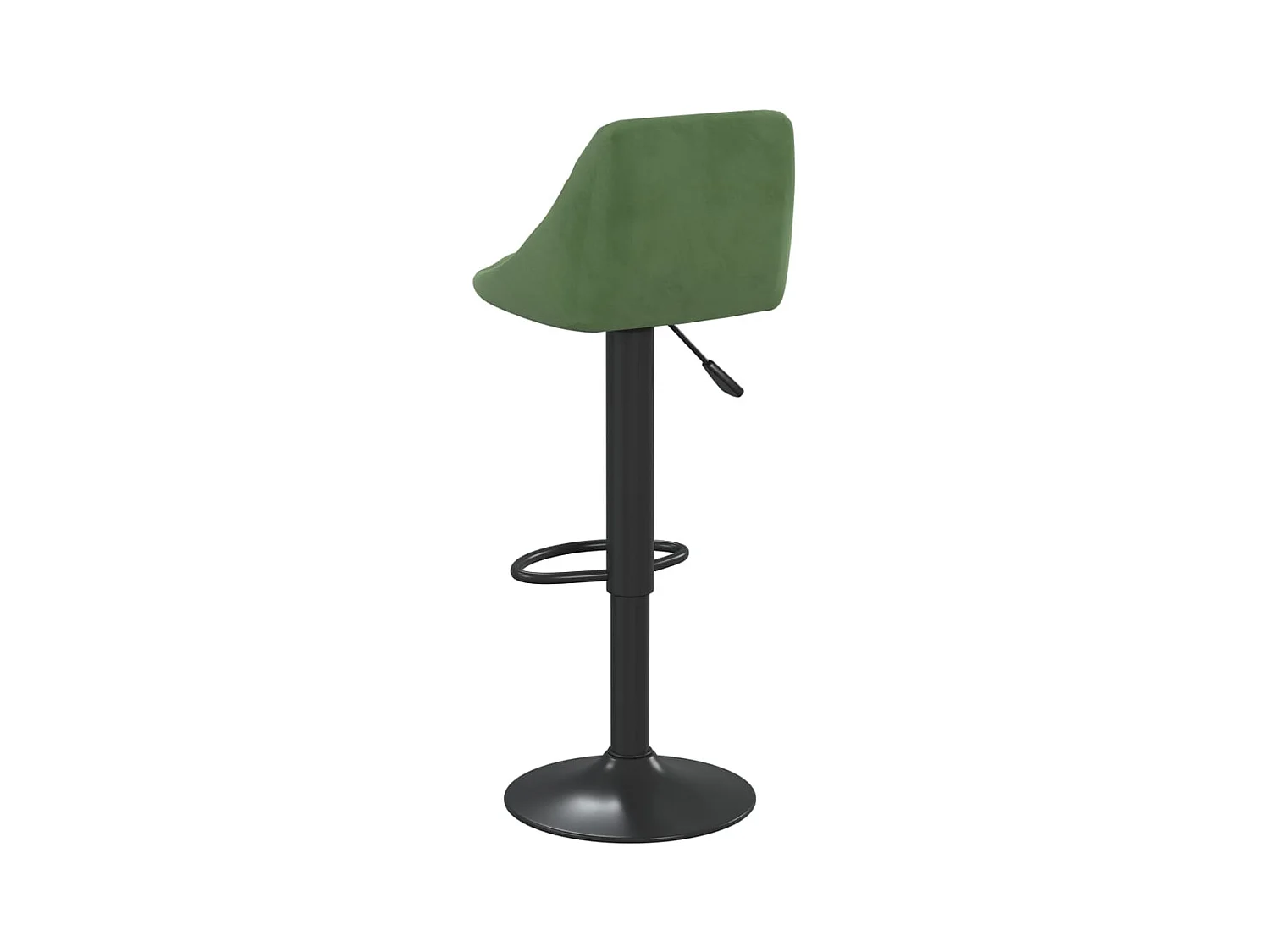 Tabourets de bar lot de 2 vert foncé velours