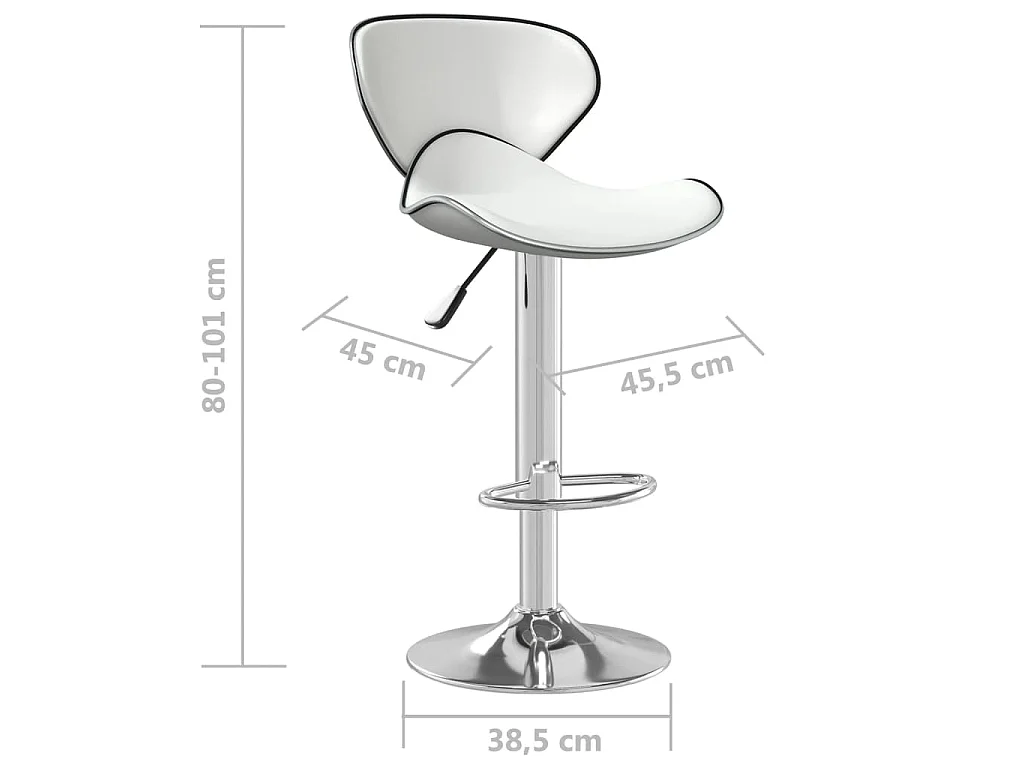 Tabouret de bar Blanc Similicuir