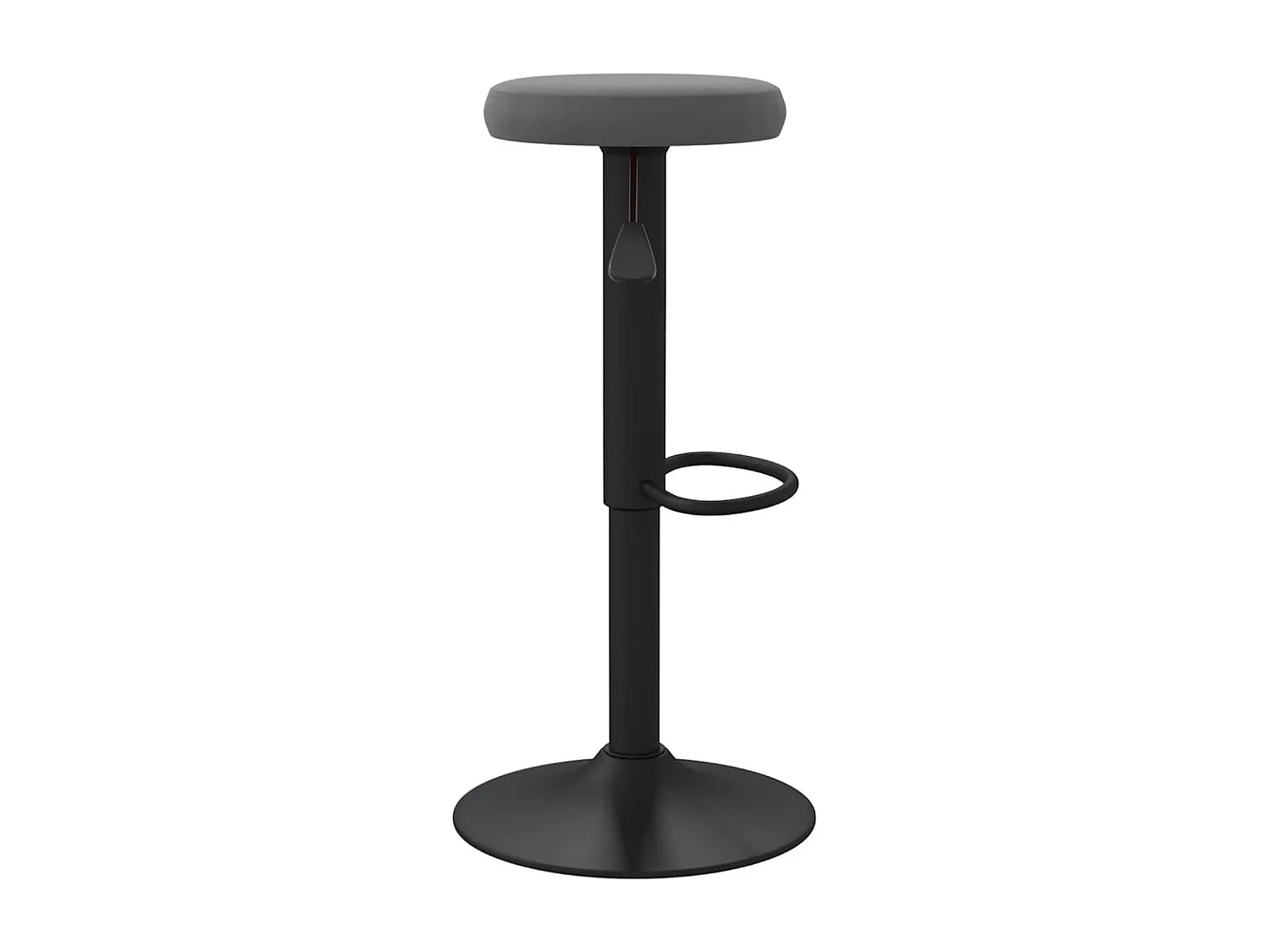 Tabourets de bar lot de 2 gris foncé velours
